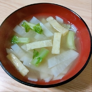 大根と大根菜の味噌汁